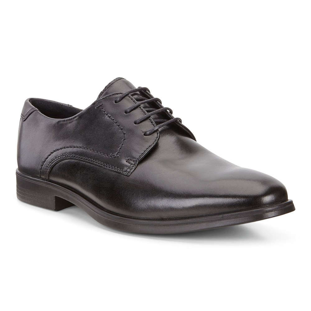 ECCO Mens Dress Shoes Black - Melbourne Tie - GIP-389125